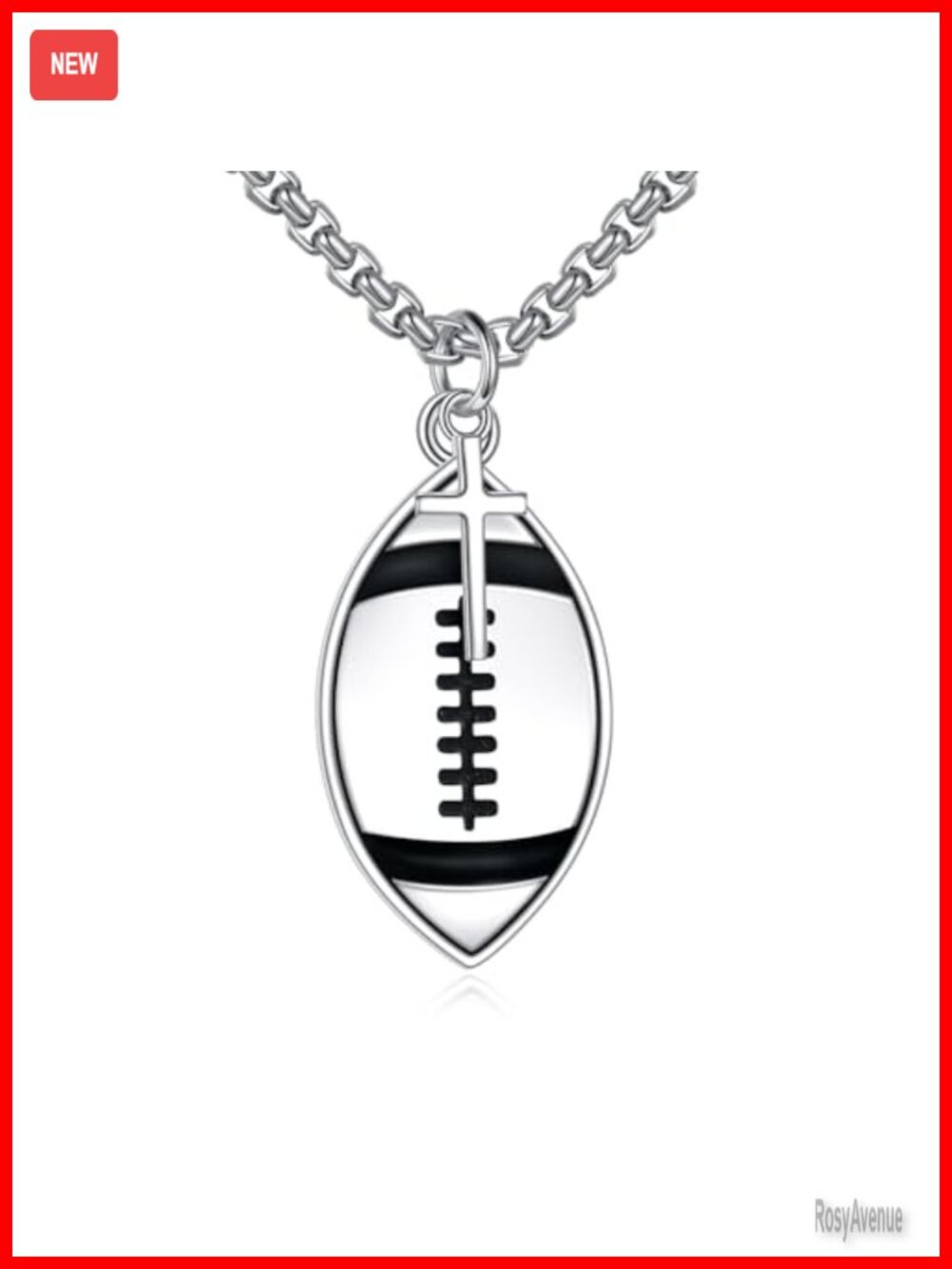 Sterling Silver Never Give Up Pendant Necklace 24 Inch